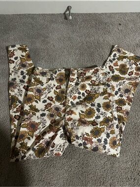 Cleo + Wolf High Rise Ankle Sunflower Jeans